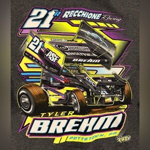 Tyler Brehm Recchione Racing Central PA Sprint Car Dirt Track Hockey Hoodie